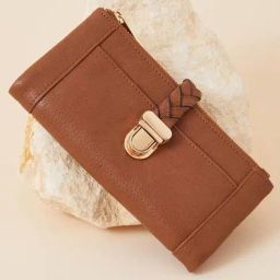 Accessorize London Tan Solid Bi-Fold Wallet for Women-picture-22