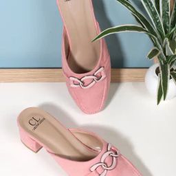 Carlton London Women's Peach Mule Shoes-image-63