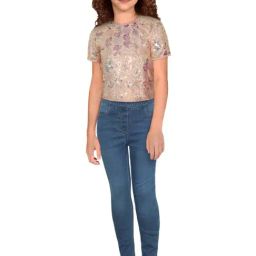 Allen Solly Junior Peach Embellished Top-image-91