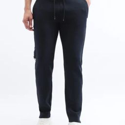 Uspa Active Blue Cotton Slim Fit Sports Trackpants-image-36
