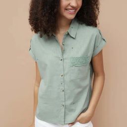 Fame Forever By Lifestyle Green Cotton Regular Fit Printed Shirt-image-22