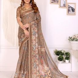 TANU CREATIONS Ethnic Motifs Printed Saree-picture-3