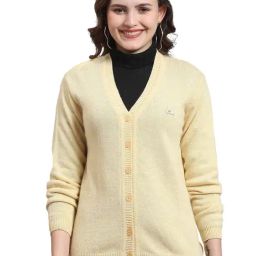 Monte Carlo Light Yellow Regular Fit Sweater-image-22