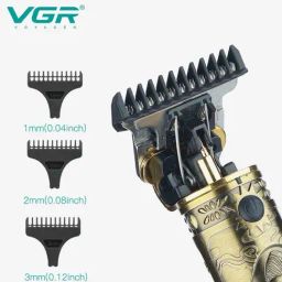 VGR V-228 Professional Rechargeable Cordless Trimmer with LED Display - 180 Min Runtime (Gold) image 2
