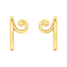 P.C. Chandra Jewellers 14k Gold Unique Shape Stud Earrings-image-64