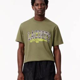Lacoste Green Classic Fit Printed T-Shirt-image-83