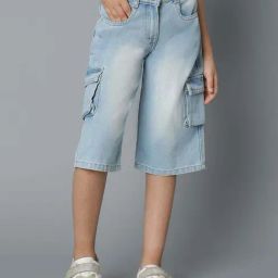 Tales & Stories Kids Light Blue Regular Fit Short-image-22