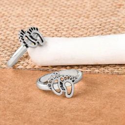 Touch925 Pure Silver Little Feet Silver Toe Ring-image-11
