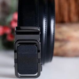 ZEVORA Black Leather Casual Belt-image-67