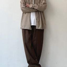 StyleCast Men Relaxed Oversized Fit Button-Down Collar Tartan Checked Casual Shirt-picture-3