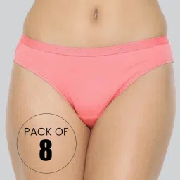 Lyra Assorted Color Cotton Bikini Panties - Pack Of 8-image-18