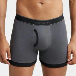 Jockey 1017 Charcoal Super Combed Cotton Rib Boxer Briefs with Stay Fresh Properties-picture-46