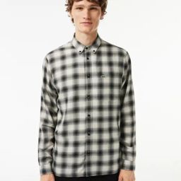 Lacoste Black Regular Fit Checks Shirt-image-33