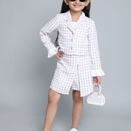 taffykids Girls Checked Top with Skirt-image-18