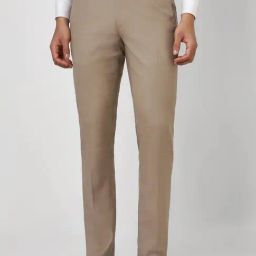 Van Heusen brown Solid Trousers-image-6