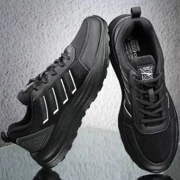 Asian Men's Black & White Casual Sneakers-image-32