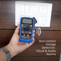 Metravi Digital TRMS Multimeter Backlit LCD Display Blue & Black, XB-33A image 2