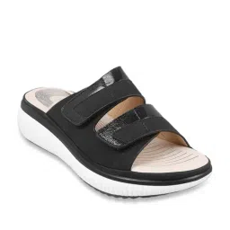 Mochi Women's Black Casual Wedges-picture-9