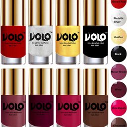 VOLO Set of 8 New Look Extra Lasting Nail Polish-9ml Each-Combo No-85-17