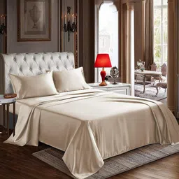 MUSH Luxurious Pink 300 TC Bamboo King Bamboo Cotton Bedsheet Set 2.74 m x 2.74 m-image-74