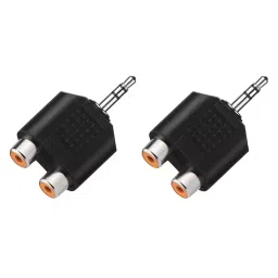 FEDUS RCA Y Splitters Adapter Female to Male Plug RCA (Pack of 2 Pcs)-35