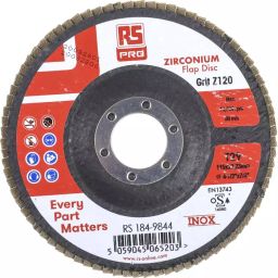 RS PRO Zirconium Dioxide Flap Disc, 115mm, P120 Grit, 1849844-image-22