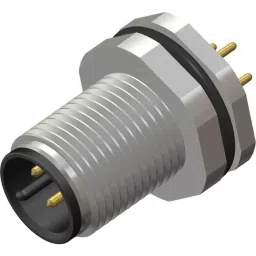 RS PRO Circular Connector 4 Contacts Rear Mount M12 Connector Plug, 2017212-12