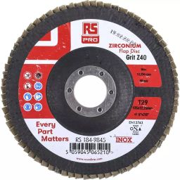 RS PRO Zirconium Dioxide Flap Disc, 125mm, P40 Grit, 1849845-image-24