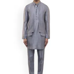 SDS By Kushal Shah Men Regular Kurta Sets With Nehru jacket-picture-41
