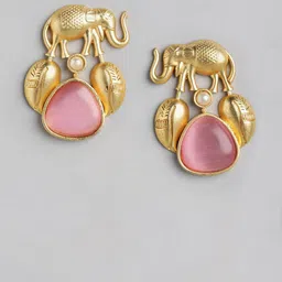 Anouk Gold-Plated Artificial Beaded Animal Shaped Drop Earrings image 3