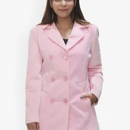 HAUTEMODA Women Woollen Double-Breasted Notched Lapel Overcoat Coats-picture-8