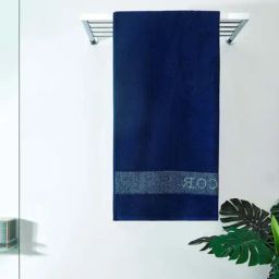 DDecor Ace Blue Cotton 600 GSM Bath Towel - Set of 1-41