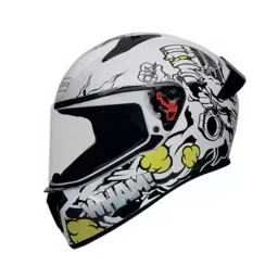 Studds N6 White Medium (570 mm) Full Face Helmet, Thunder D10 Decor-image-50