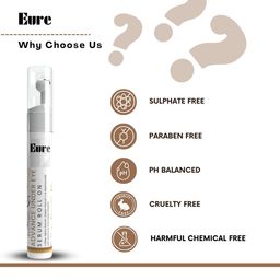 Eure Advance Coffee Roll On Under Eye Serum for Dark Circles, Hydration & Reduce Puffiness with Niacinamide, Licorice, Stable Vitamin C & Cucumber Extract for Brightening, Anti Aging & Wrinkle- 15ml image 5