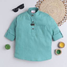 BAATCHEET Boys Band Collar Cotton Kurta-image-50