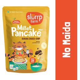 Slurrp Farm No Maida Pancake Mix Instant Breakfast Mix Made with Oats and Jowar 100% Vegetarian Eggless Healthy Breakfast for Kids & Adults Banana Chocochip - 150 gm-14