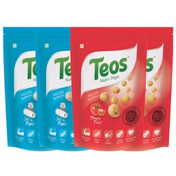 Teos Nutri Pops Roasted Makhana Snacks Salt and Pepper & Tomato Twist 4 x 70 g-9
