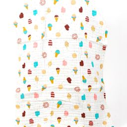 Moms Home Baby Organic Cotton Muslin Bath Towel Printed - Multicolor-image-32