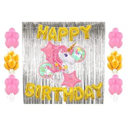 Bubble Trouble 42 Inch Big Size Unicorn Theme Birthday Decorations Items Combo - Pack of 50-image-66