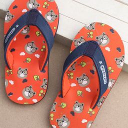 Cute Walk by Babyhug Casual Slip On Flip Flops with Beaver Print - Orange-picture-22