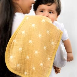 Theoni  Cotton Muslin 3Layer burpy bib-Santorini Sun-23