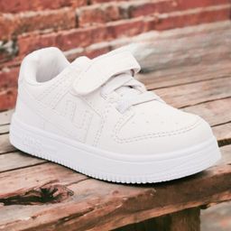 Lil Lollipop Perforated Velcro Closure Shoes - White-image-30
