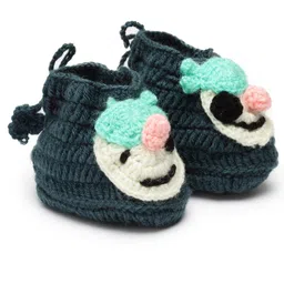 MayRa Knits Hand Knitted Animal Crochet Booties - Blue-picture-48