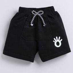 FUN A2Z Cotton Sinker Abstract Printed Shorts - Black-image-97