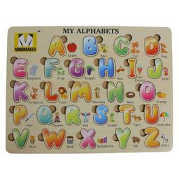 MINDMAKER  Wooden Puzzle without Knobs Educational and Learning Toy Set of 5 Multicolour -  96 Pieces image 2