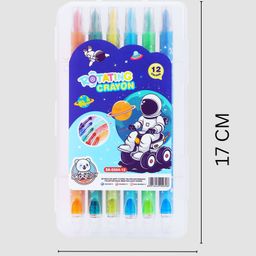 Skoolster 12 Shades Twist Crayons, Bright & Playful colors, Smooth Japanese Technology - Multicolor image 2