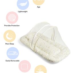 Mi Arcus Printed Net Mattress & Head Pillow Set - Cream image 3