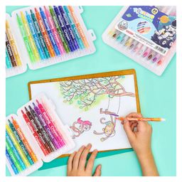 Skoolster 12 Shades Twist Crayons, Bright & Playful colors, Smooth Japanese Technology - Multicolor image 3