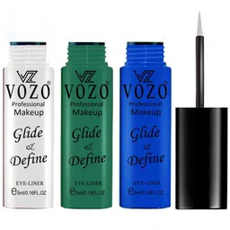VOZO Set Of 3 Glide & Define Infusion Essential Liquid Eyeliner- 5ml Each- Shade- 01-05-08-16