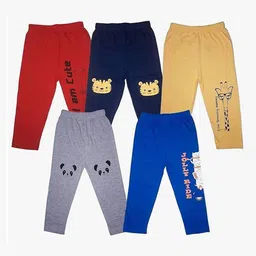 TotzTouch Boys Pack Of 5 Knee Printed Cotton Lounge Pants-image-5